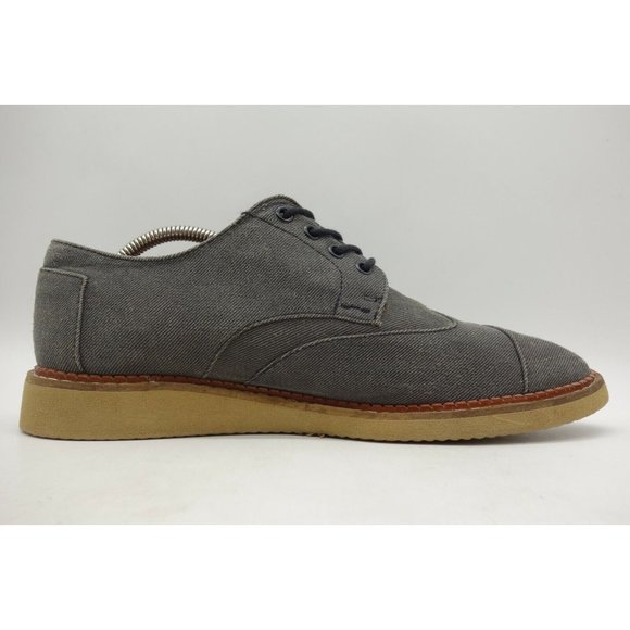 Toms Gray Canvas Casual Lace Up Sneaker Oxfords Shoes Men\'s 10 main image 9